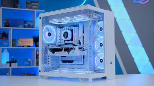 PCケース(自作PC用) 4070ti SUPER all white build Fantastic All White RGB Gaming PC Build | RTX 4070 TI, ryzen